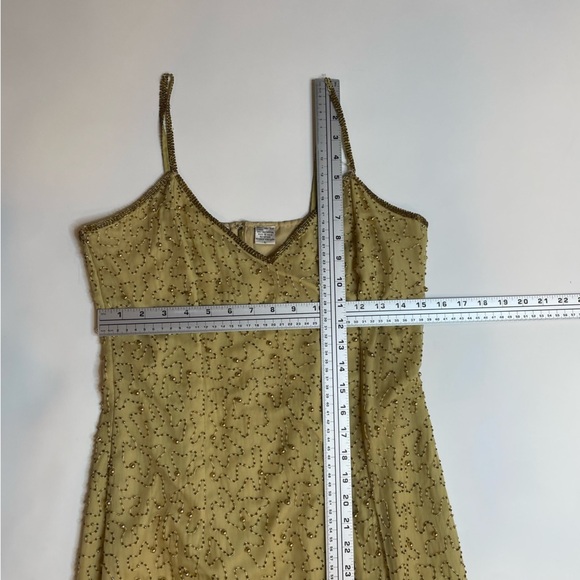 HOST PICK 🌟 Vintage 1960s Laurence Kazar Yellow Silk Beaded Floor-Length Gown 🌟 - Picture 8 of 16